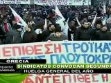 Sindicatos griegos convocaron a dos días de huelga general