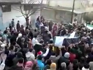 فري برس   ادلب معرة النعمان تشييع الشهيدة فاطمة العضم 9 2 2012