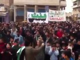 فري برس   إدلب ـ بنش ـ مظاهرة نصرة لأهلنا في حمص  29 2 2012