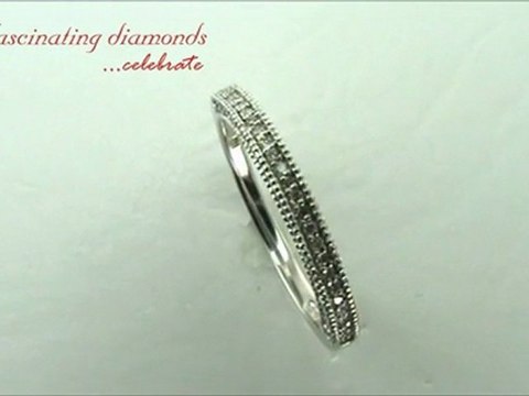 Round Cut Petite Diamond Anniversary Band With Round Cut Side Diamonds In Pave Setting