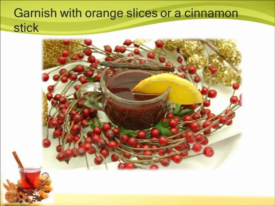 Recipe for Traditional Mulled Wine from Germany