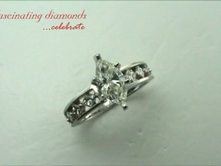Marquise Brilliant Diamond Engagement Kite Channel Set Ring
