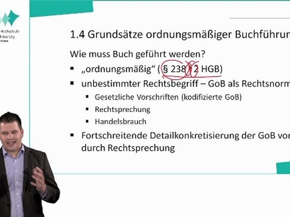 Buchführung und Bilanzierung I - Lektion 1: Grundlagen der Buchführung