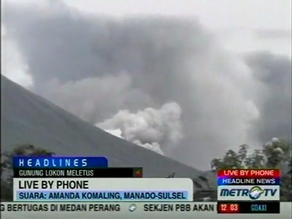 Indonesia's Mount Lokon erupts