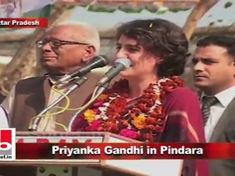 Priyanka Gandhi Vadra in Pindara, Amethi (U.P) 3rd Feb. 2012 Part 1