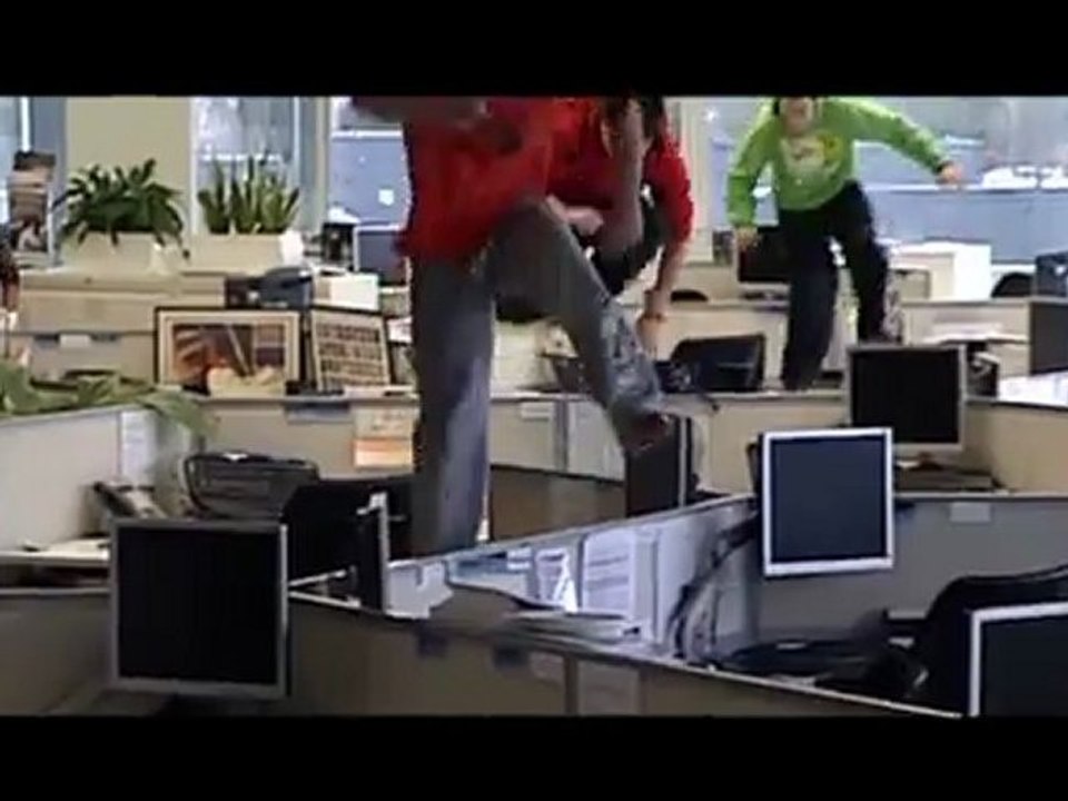 Free runners at O2's HQ in Slough