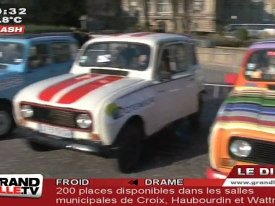 4L Trophy : La 4L de Dany Boon sur le départ à Lille !