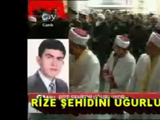 RİZE ŞEHİDİN CENAZE TÖRENİ