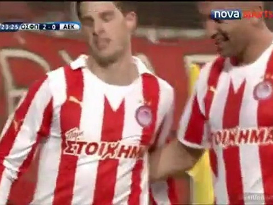 Olympiakos vs AEK 2:0 HIGHLIGHTS (10.02.2012)