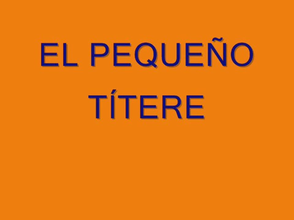 TALLER DE CUENTOS-EL PEQUEÑO TÍTERE-
