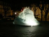La Bourboule: Le jet d'eau  sous la glace