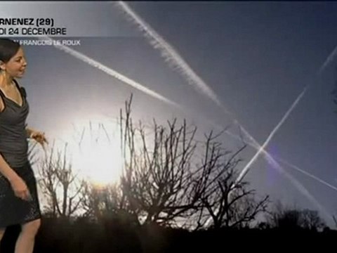 Les traînées d'avions par la chaîne météo