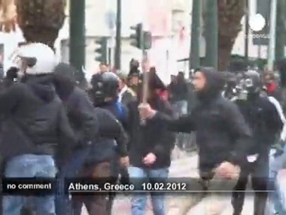 Affrontements lors de la grève en Grèce - no comment