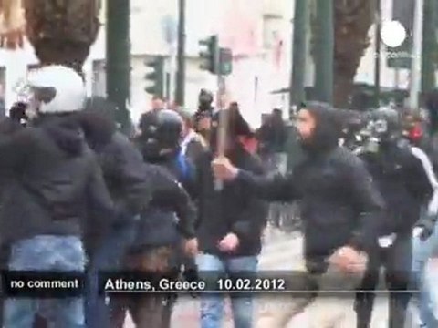 Peaceful strike turns violent in Greece - no comment