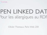 Les données ouvertes et liées (Linked Open Data) pour les allergiques au RDF