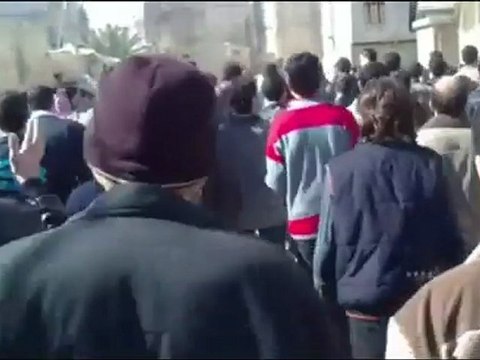 فري برس غوطة دمشق سقبا مظاهرة الأحرار رغم الحصار 10 2 2012