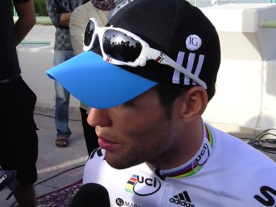 Cavendish pleased after stage 5 win at 2012 Tour of Qatar