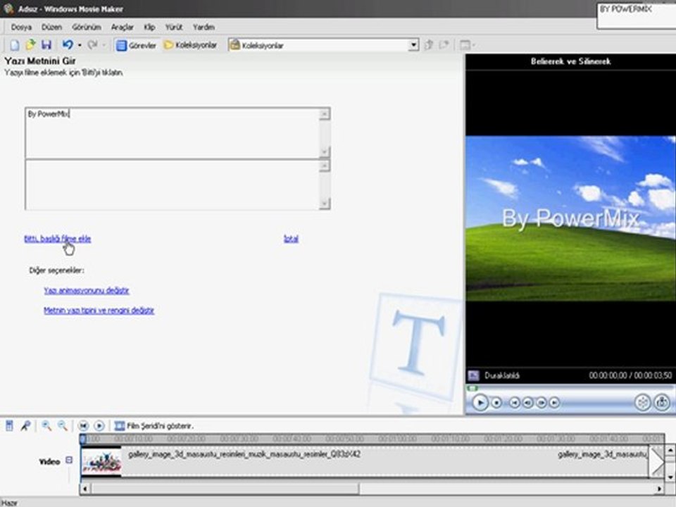 Şarkıya Müzik İle Resim ekleme .