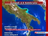 Previsioni del tempo, lunedì 13 febbraio