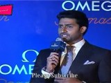 Decent Abhishek Bachchan Speaks @ Omega Watch Launch