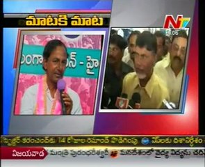 Uunparliamentary comments between KCR-Chandrababu !!