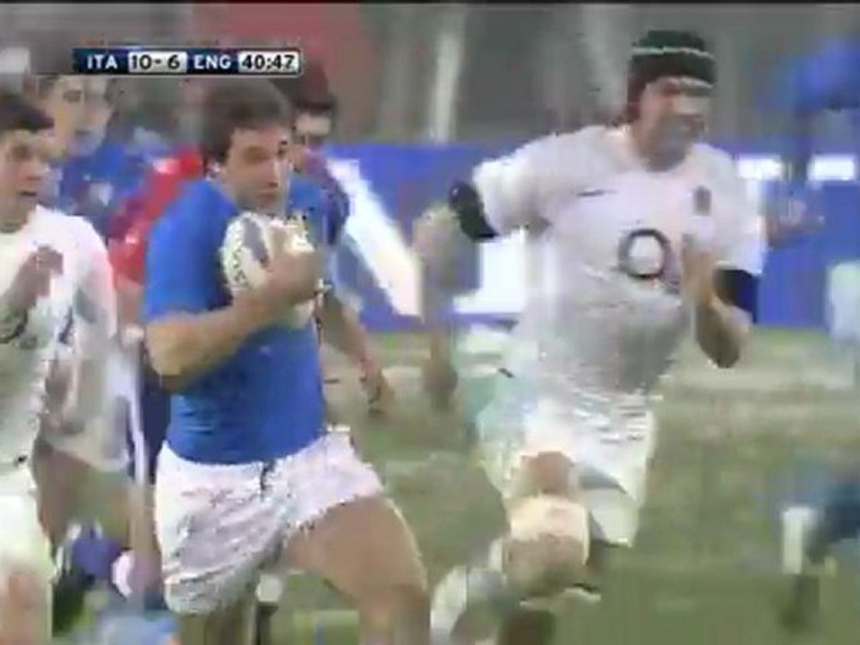 6 nations 2012 - Italie vs Angleterre  - Second essais de l'Italie