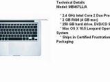 Apple MacBook MB467LL/A 13.3-Inch Laptop Sale | Apple MacBook MB467LL/A 13.3-Inch Preview