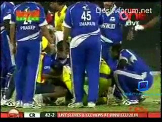 CCL Kar.Bulldozers vs.Che.Rhinos- Chennai Rhinos Inning Ovr 7-8
