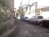 فري برس   دمشق   المزة إطلاق الرصاص الحي على المتظاهرين 10 2 2012