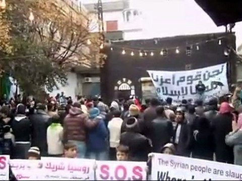 فري برس حمص حي بني السباعي جمعة روسيا تقتل أولادنا 10 2 2012