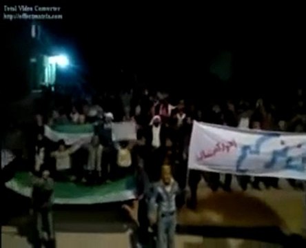 فري برس حلب كفرتعال مظاهره مسائية نصره لحمص الجريحه 11 2 2012
