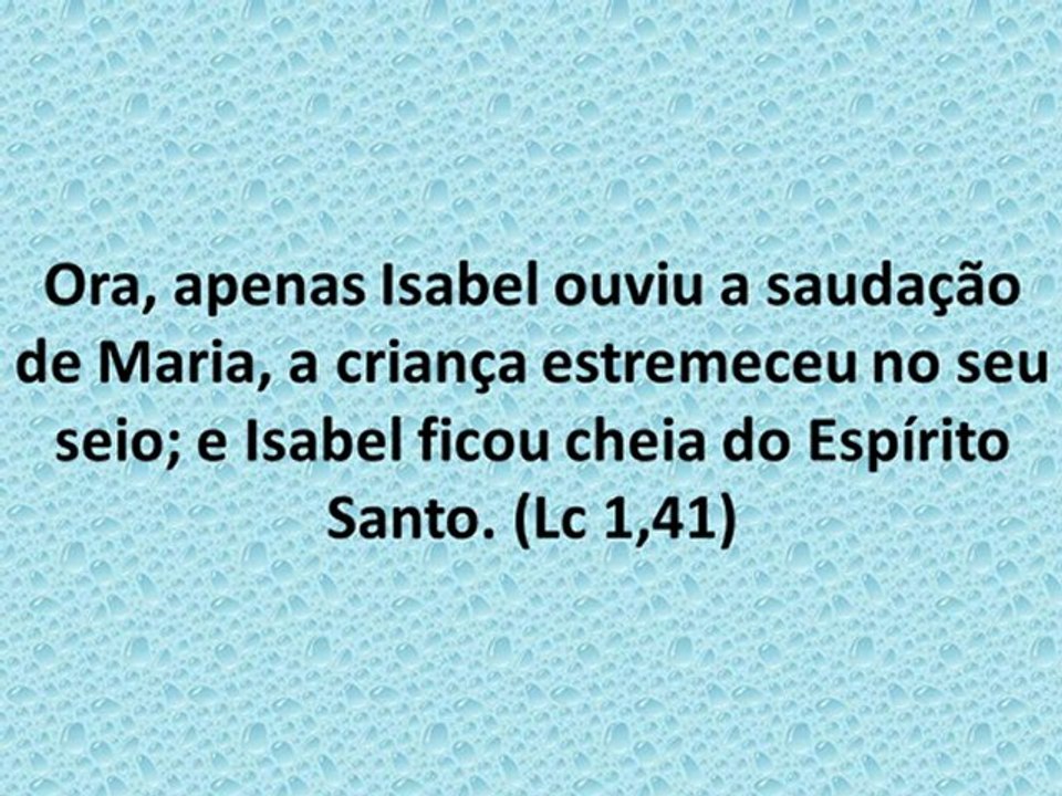 Visita de Nossa Senhora a Santa Isabel - Parte 1