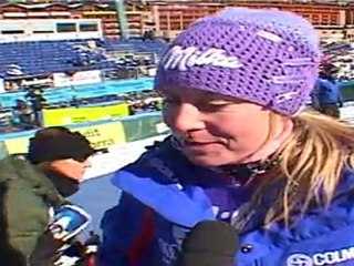 Interview de Tessa Worley après sa victoire  au Géant de Soldeu
