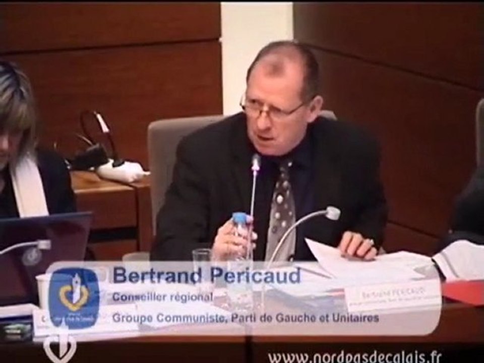 Position de vote Bertrand Pericaud Arc International et poles de competitivite 06-02-12