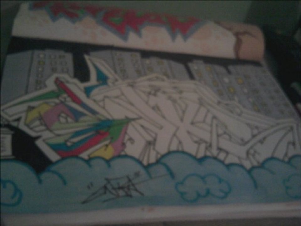 graffiti sur papier enka