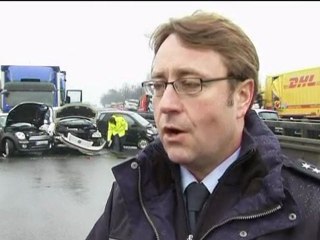 Massive 21 vehicle pile-up on German motorway