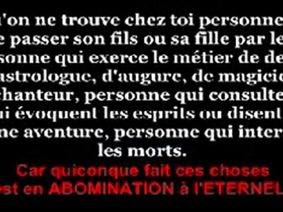 SPIRITISME = DANGER DE MORT !!