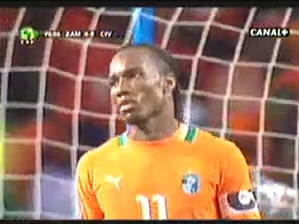 VIDEO CAN 2012 Finale Côte d'ivoire vs Zambie: Drogba rate un pénalty