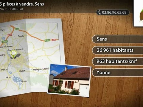 Maison 5 pièces à vendre, Sens