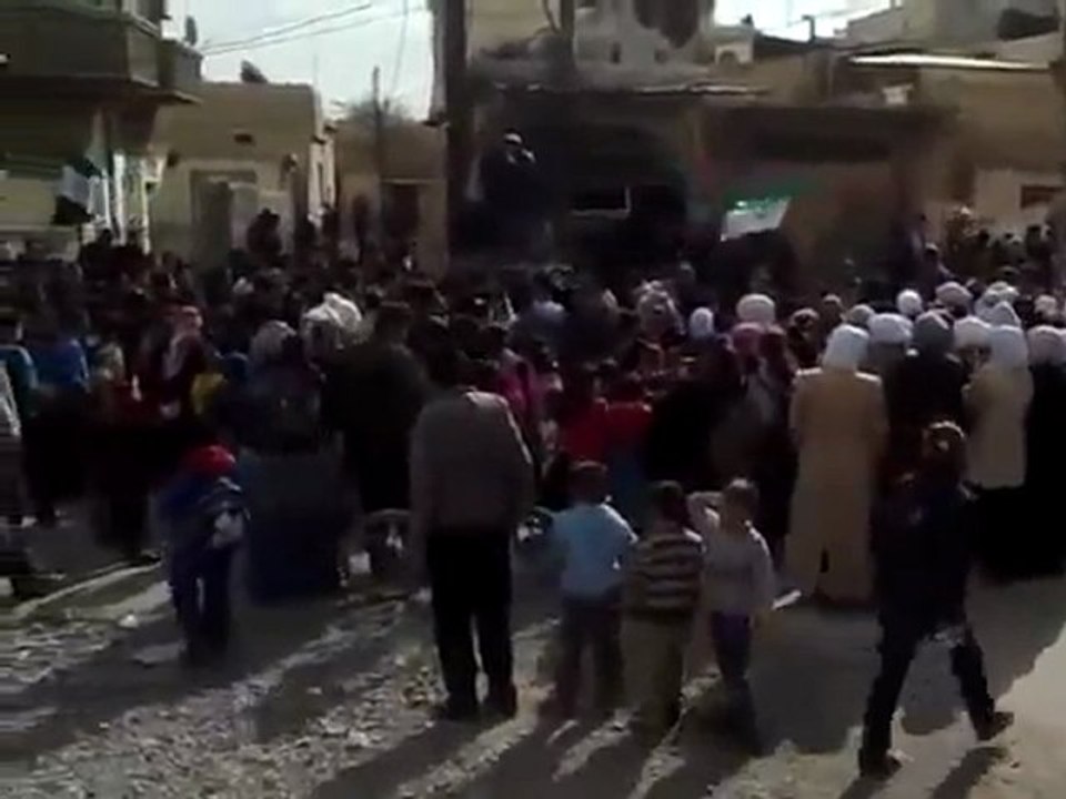 فري برس   دمشق برزة البلد مظاهرة طلابية 12 2 2012