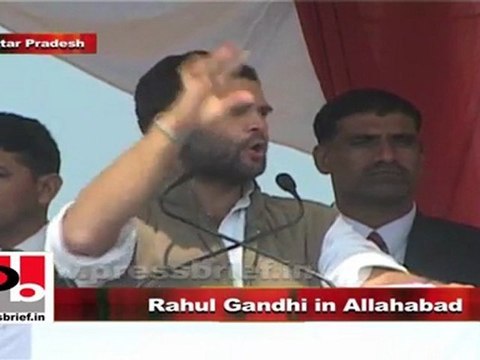Rahul Gandhi in Allahabad Only aam aadmi can bring in changes in U.P