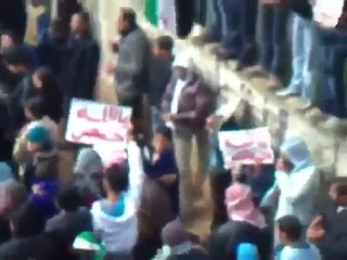 فري برس   درعا عتمان مظاهرة لدعم المد ن السورية المنكوبة الاحد 12 2 2012