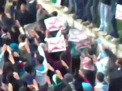 فري برس درعا عتمان مظاهرة تقسم بمواصلة المظاهرات حتى اسقاط النظام الاحد 12 2 2012