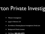 Private Investigator Fullerton California - Western PI - Cheating Spouse Investigations