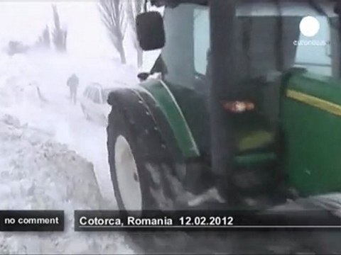 Romania hit by blizzards - no comment