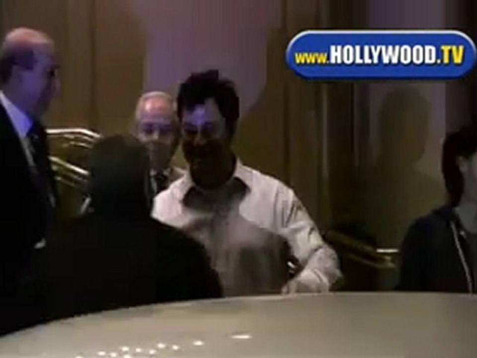 Sarah Silvermaen And Jimmy Kimmel At Beverly Wilshire Hotel