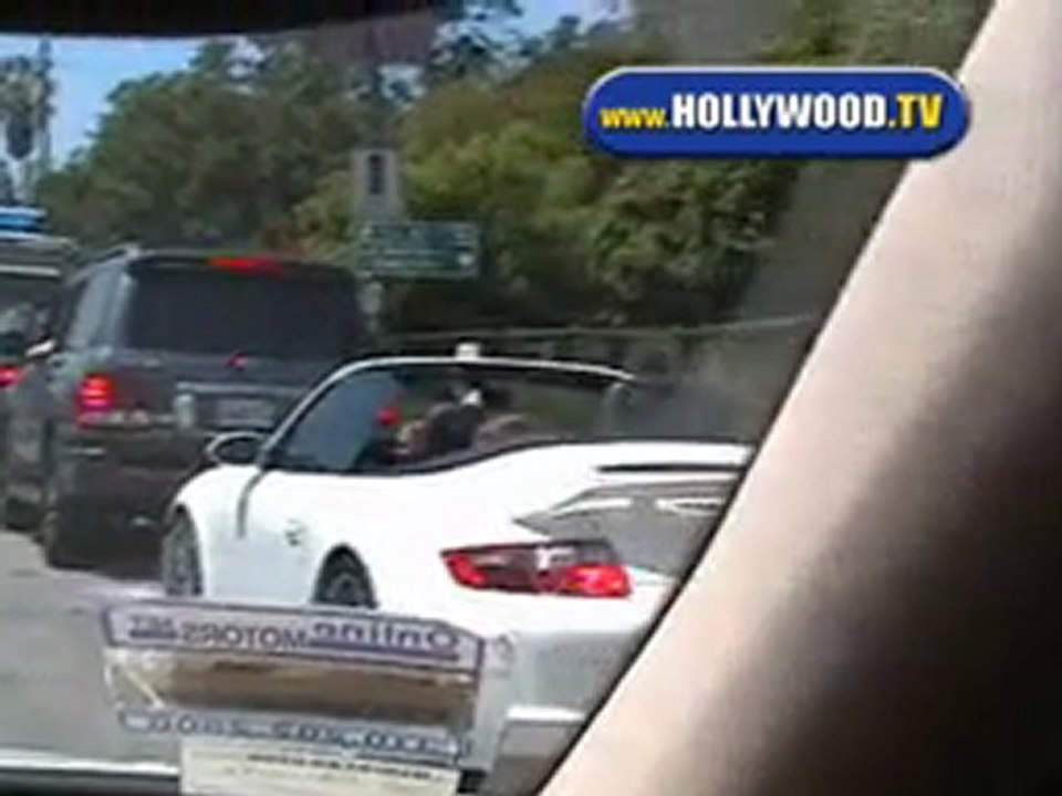 EXCLUSIVE:Victoria Beckham Drives Kids around.