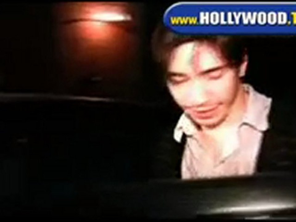 Drew Barrymore and Justin Long Leaving Mr Chow.