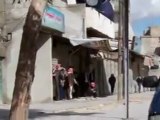 فري برس   حلب  حي المرجة  اطلاق رصاص على المتظاهرين 10 2 2011