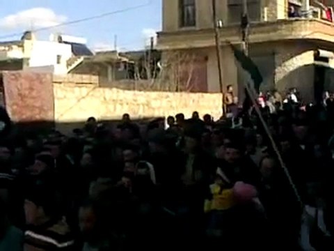 فري برس حلب الجينة جمعة النفير العام حرق العلم الروسي 10 2 2012 ج4